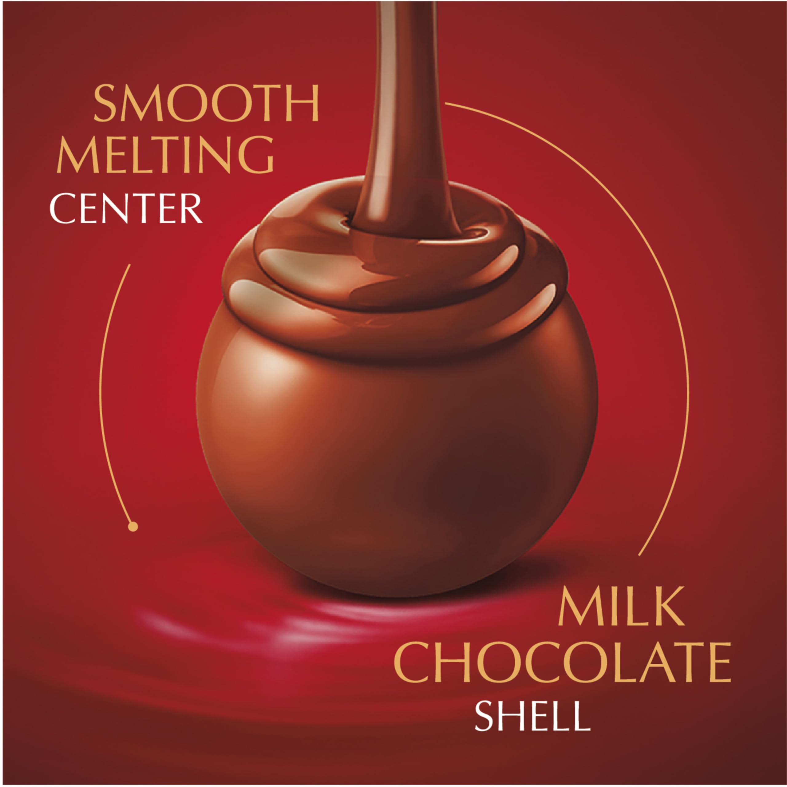 Lindt LINDOR close-up of smooth truffle center highlighting creamy texture
