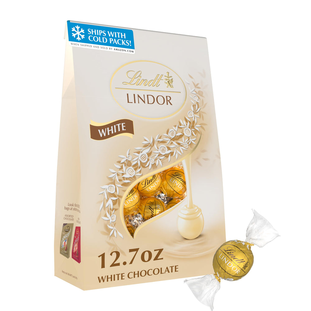 Lindt LINDOR front packaging bag showing premium presentation and gifting appeal