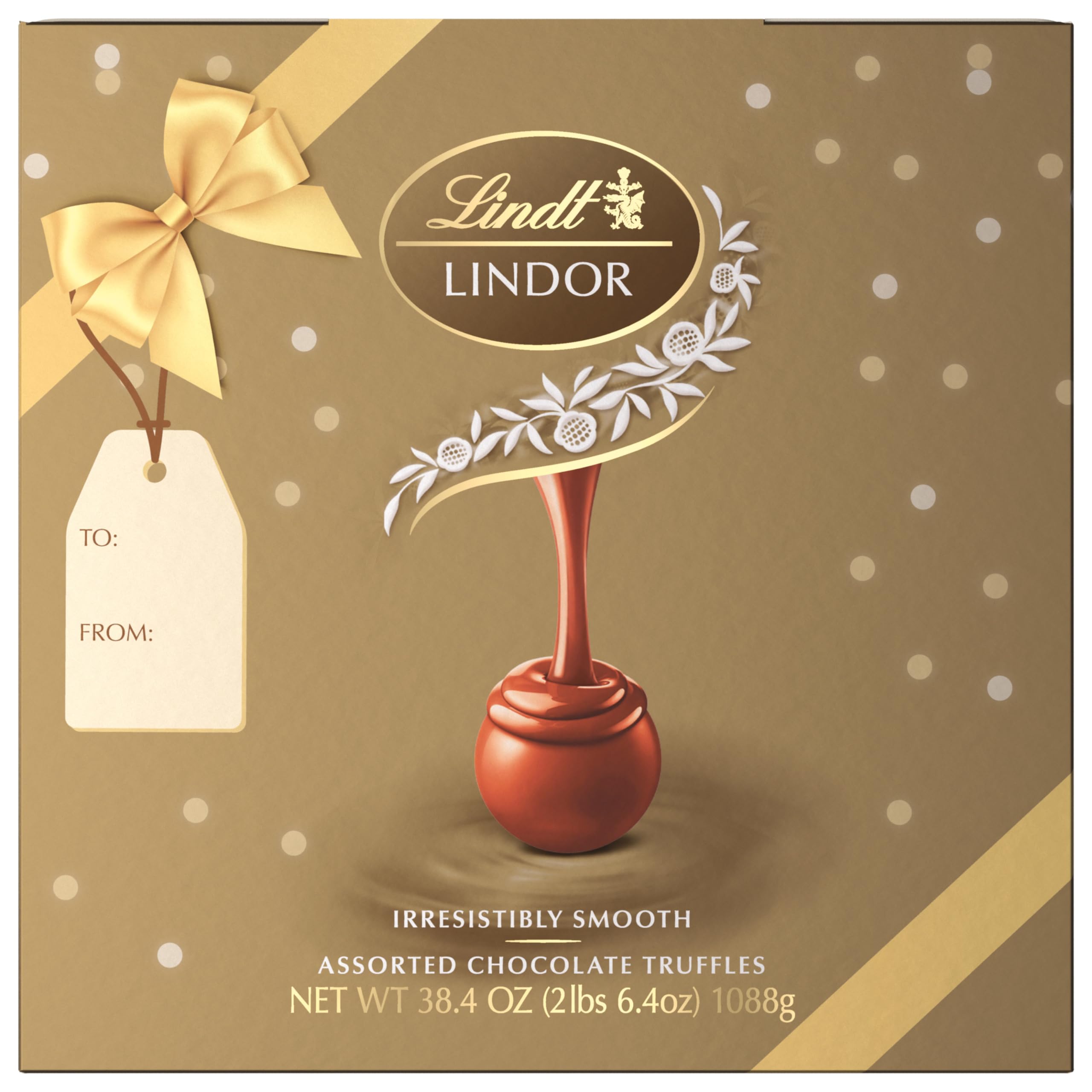 Lindt LINDOR gift box on a table as a present in a festive setting