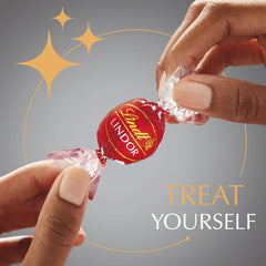 Lindt individually wrapped truffle emphasizing portion control and freshness