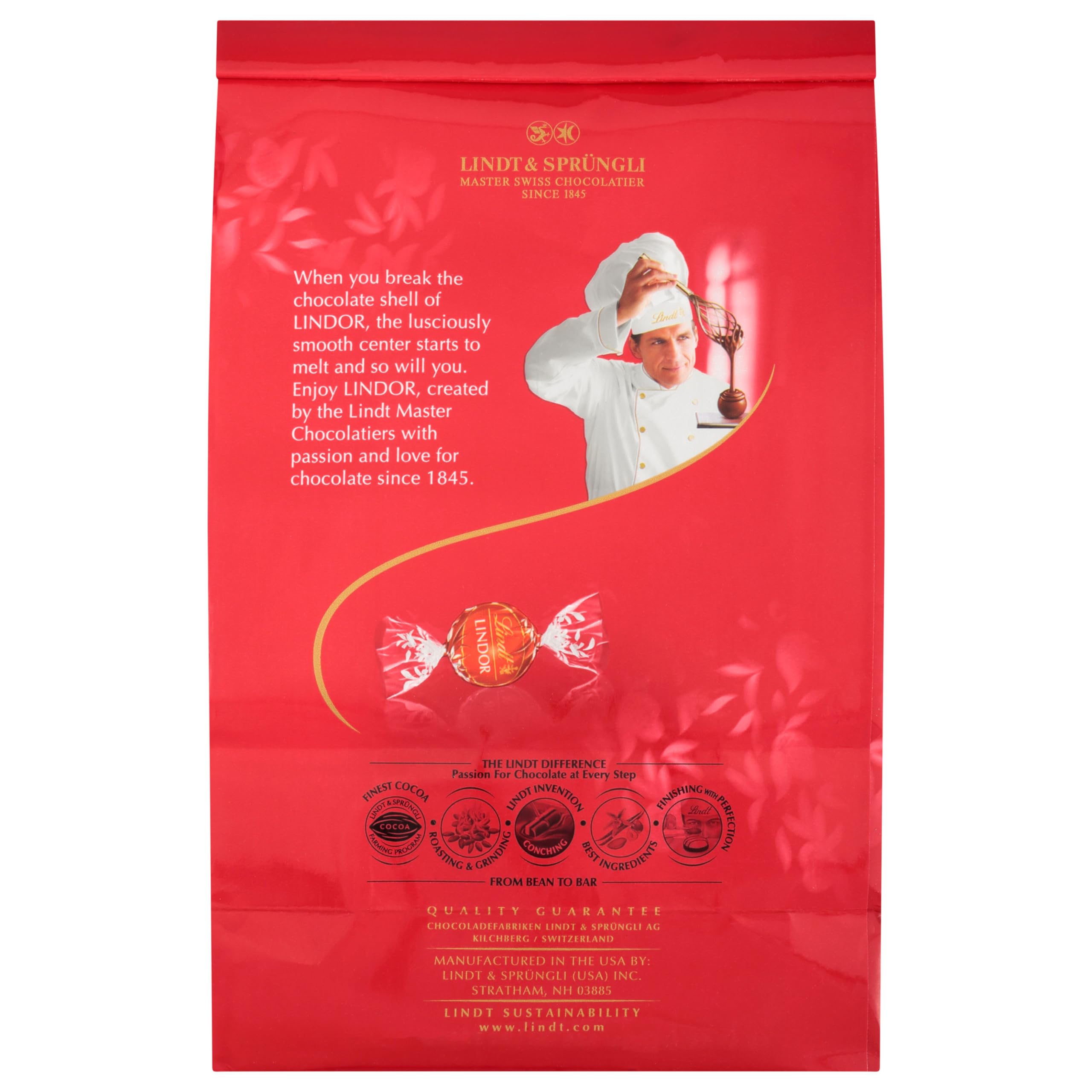 Lindt LINDOR truffles plated next to coffee as dessert pairing suggestion