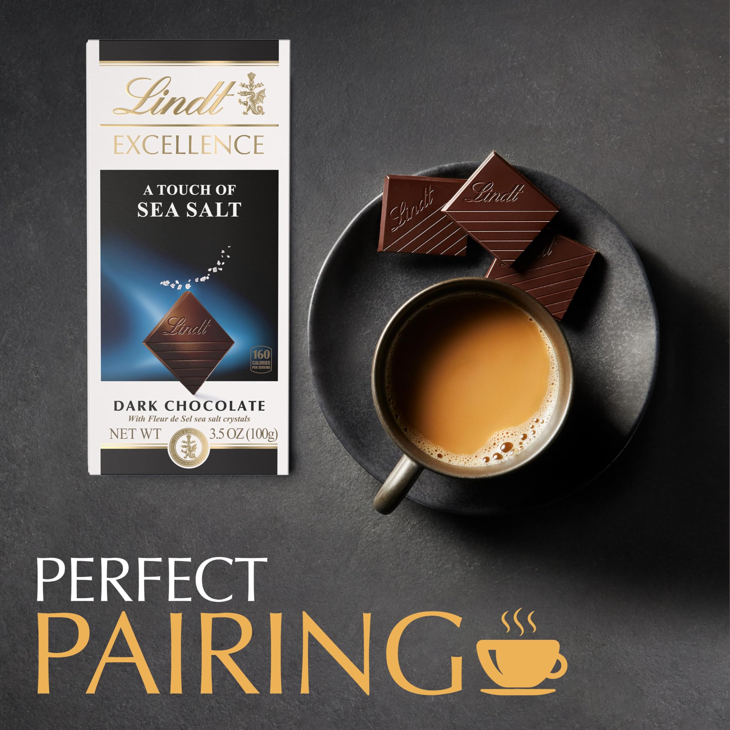 Lindt unwrapped bar with bite-sized squares, convenient portioning benefit