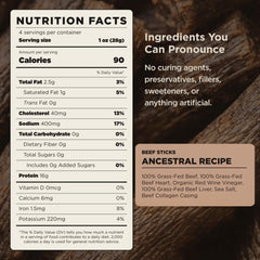 Lineage Provisions single beef stick close-up highlighting texture and savory appeal