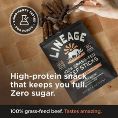 Lineage Provisions texture cross-section revealing dense, air-dried meat and chew satisfaction