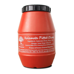 Liokareas front jar packaging showing Kalamata olives and weight for pantry stocking