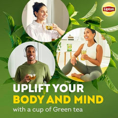 Lipton box opened with individually wrapped tea bags for freshness