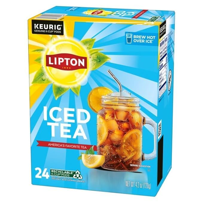 Lipton hot tea brewing over ice demonstrating quick chilled preparation