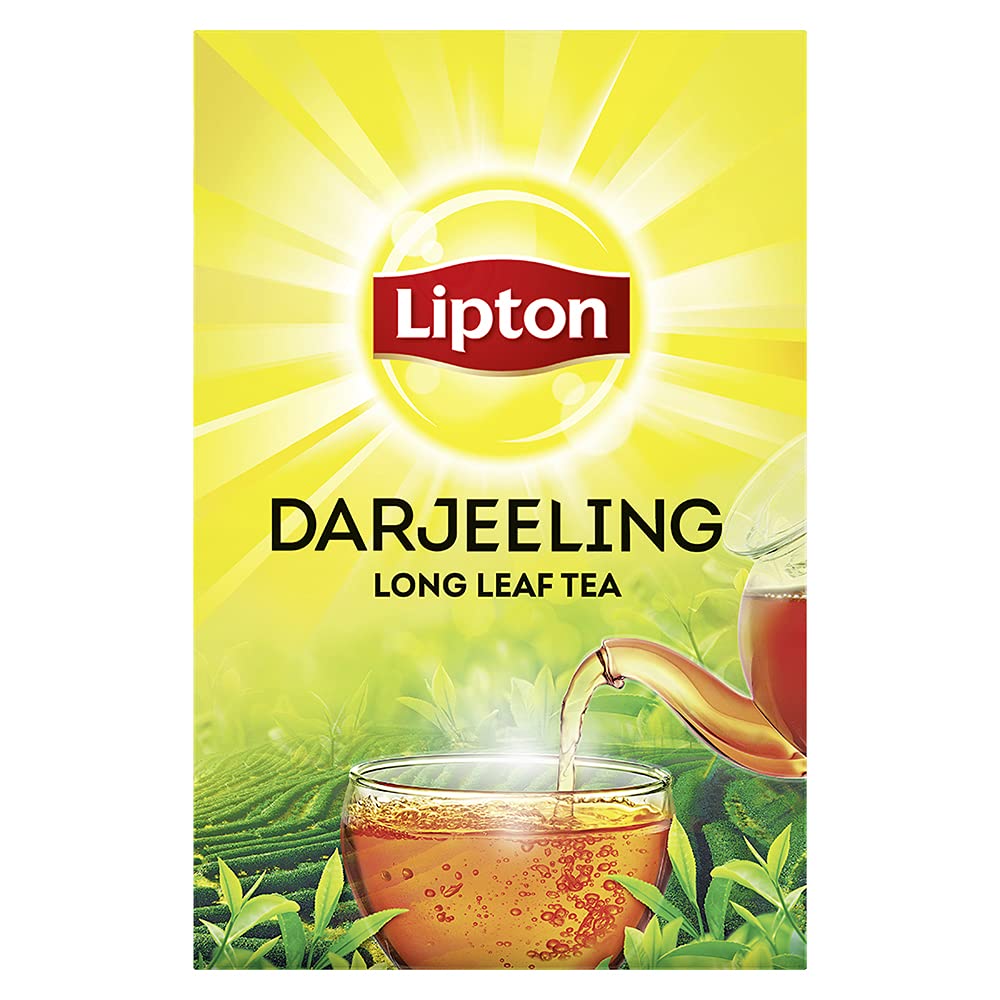 Lipton Darjeeling front packaging showing product identity and freshness