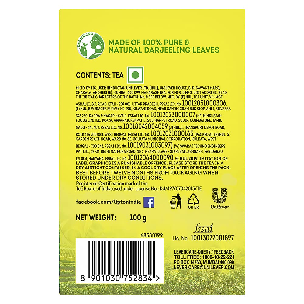 Lipton Darjeeling loose leaves close-up highlighting leaf quality and aroma