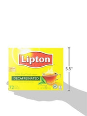 Lipton decaffeinated steaming cup in hand showcasing warm, caffeine-free comfort