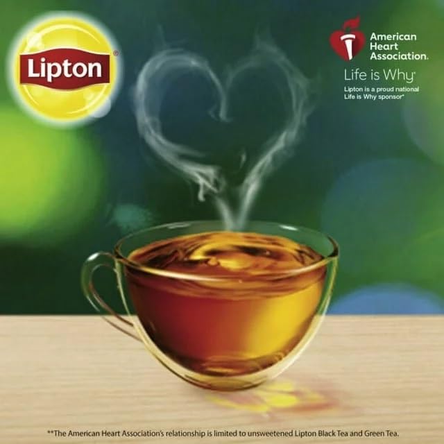 Lipton decaffeinated pack size comparison illustrating 100 tea bags benefit