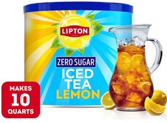 Chilled glass of Lipton iced tea with ice highlighting refreshing taste
