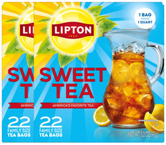 Lipton front packaging showing family-size convenience and quick brewing benefit