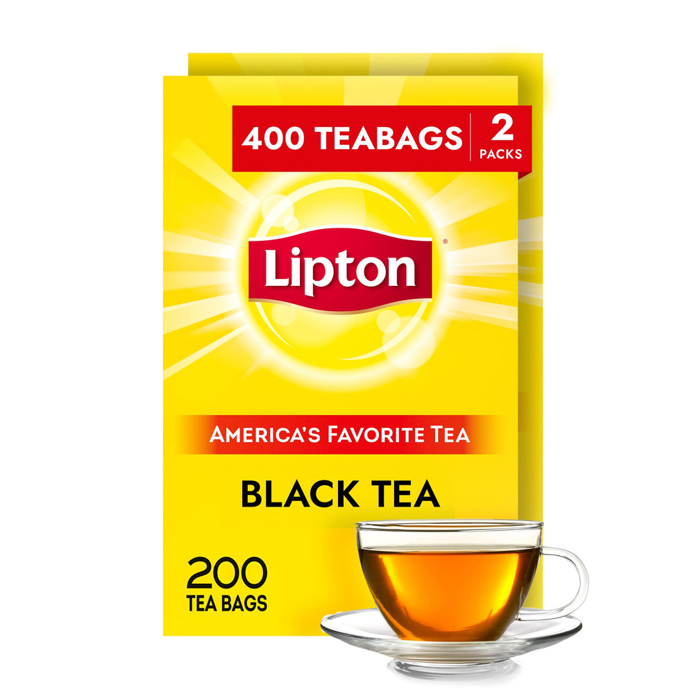 Lipton front packaging showing two-box 400-count and value benefit