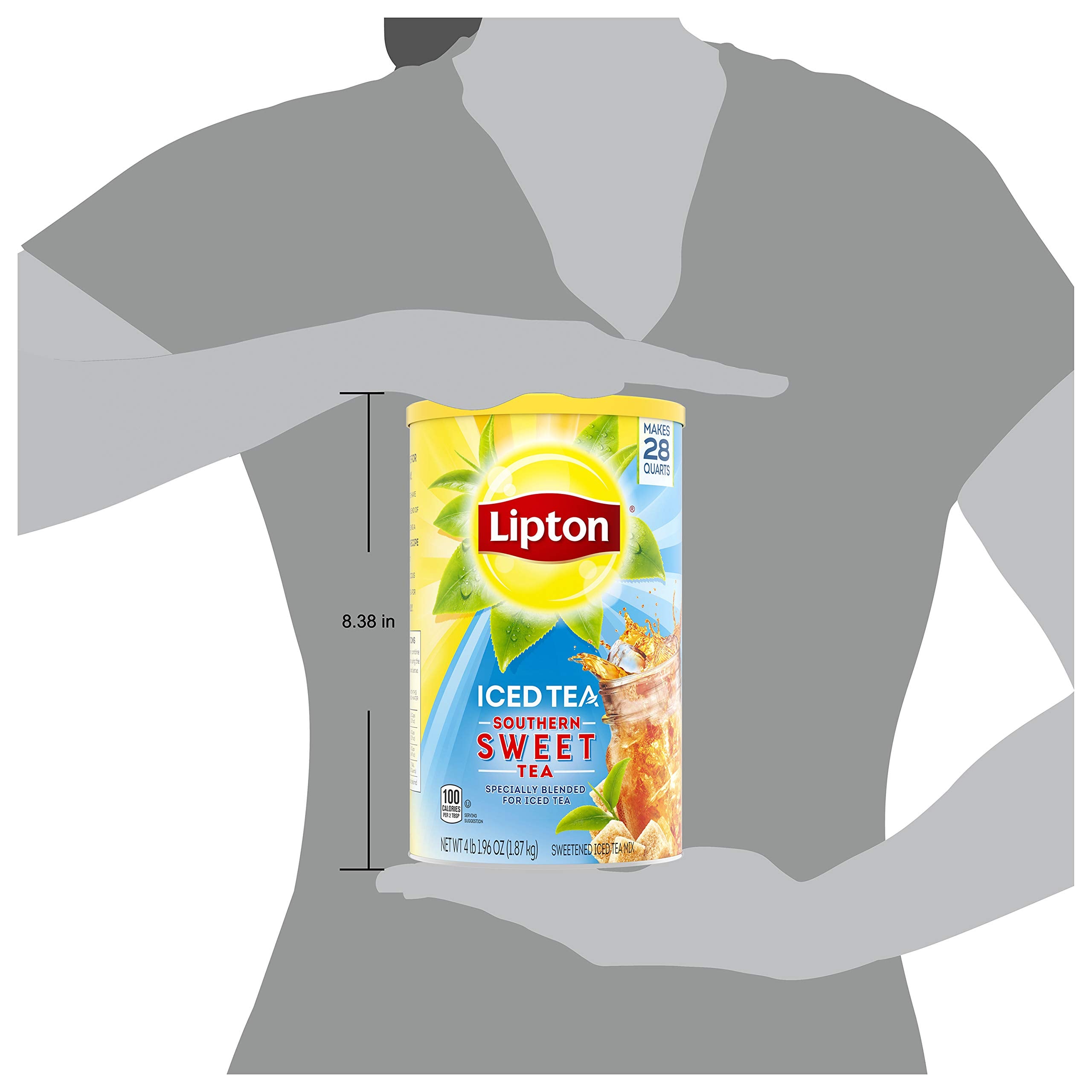 Lipton tea in a pitcher poured over ice, refreshing serving ready for guests