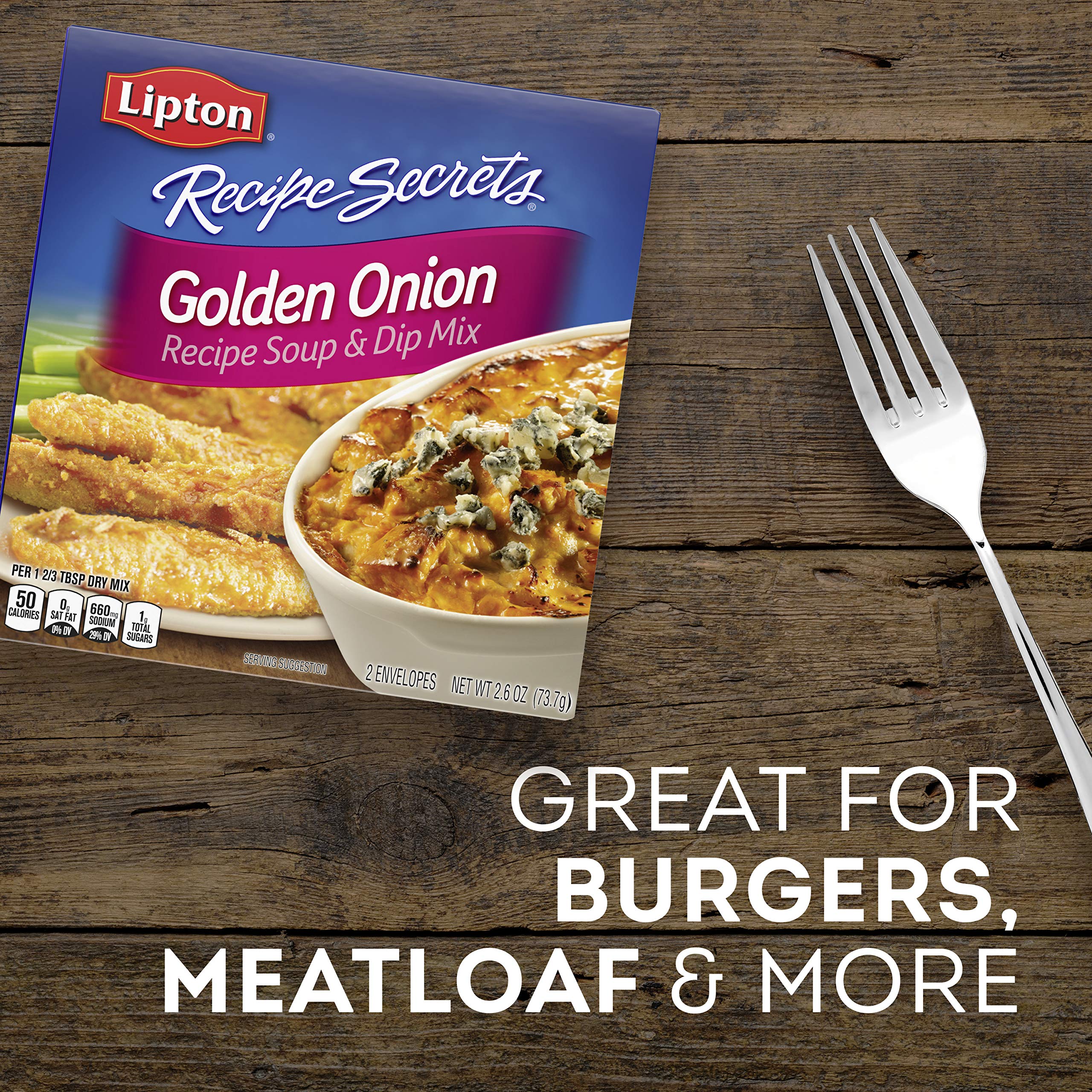 Lipton Golden Onion powder texture close-up showing fine granules for even seasoning