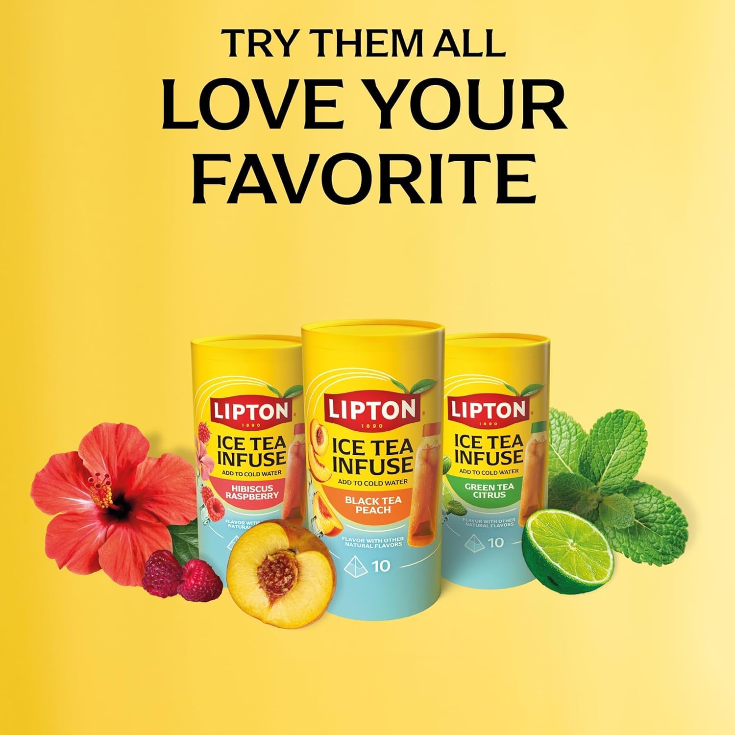 Lipton Hibiscus Raspberry close-up tea bag showing vibrant color and fruity refreshment