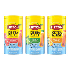 Lipton front packaging showing variety pack and easy cold-brew use