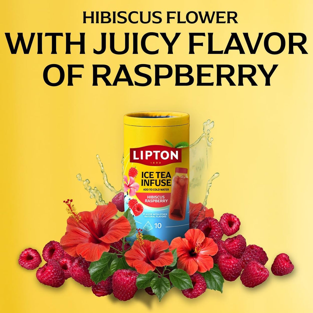 Lipton ingredients label closeup showing real tea leaves and natural flavors