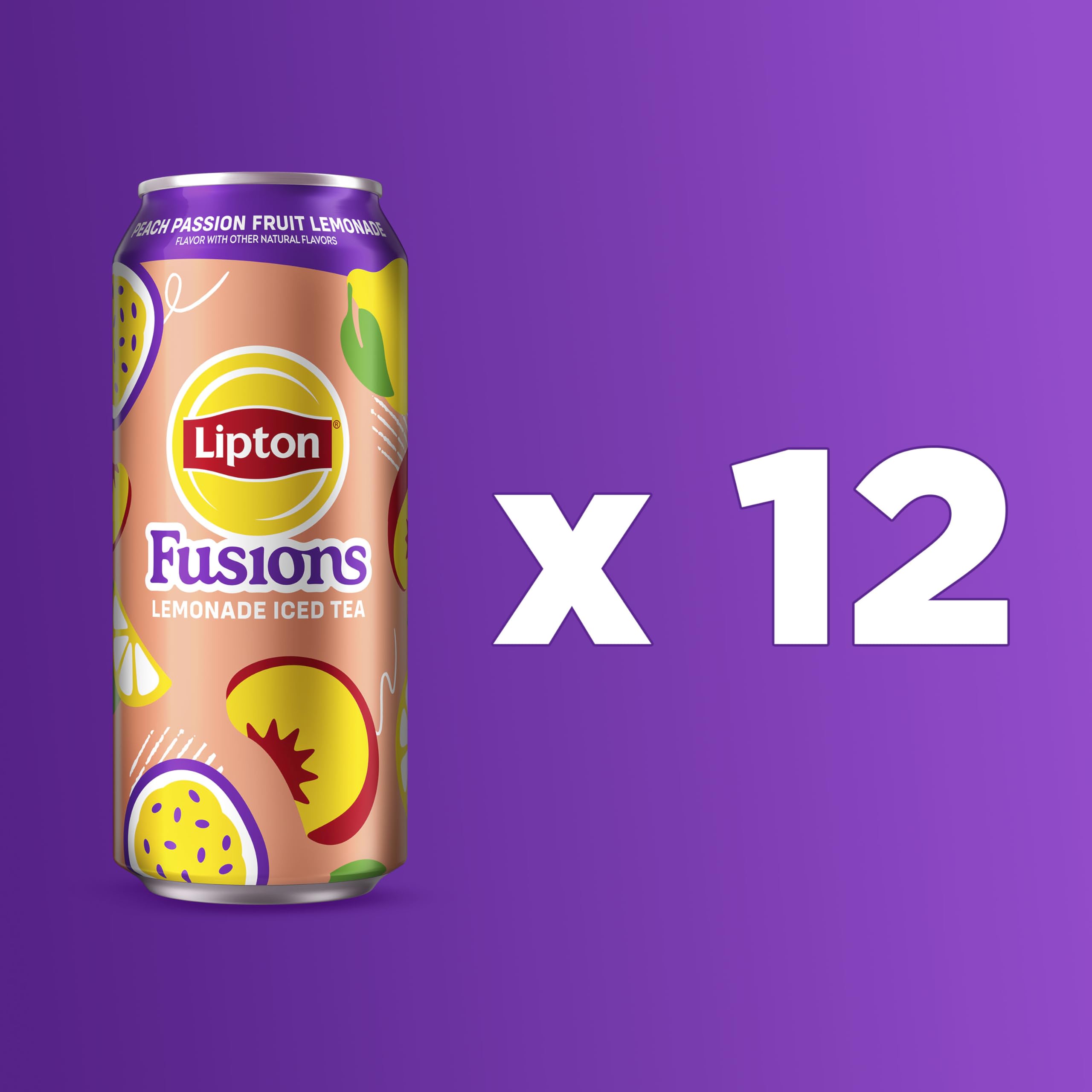 Lipton can close-up of label and condensation highlighting taste appeal