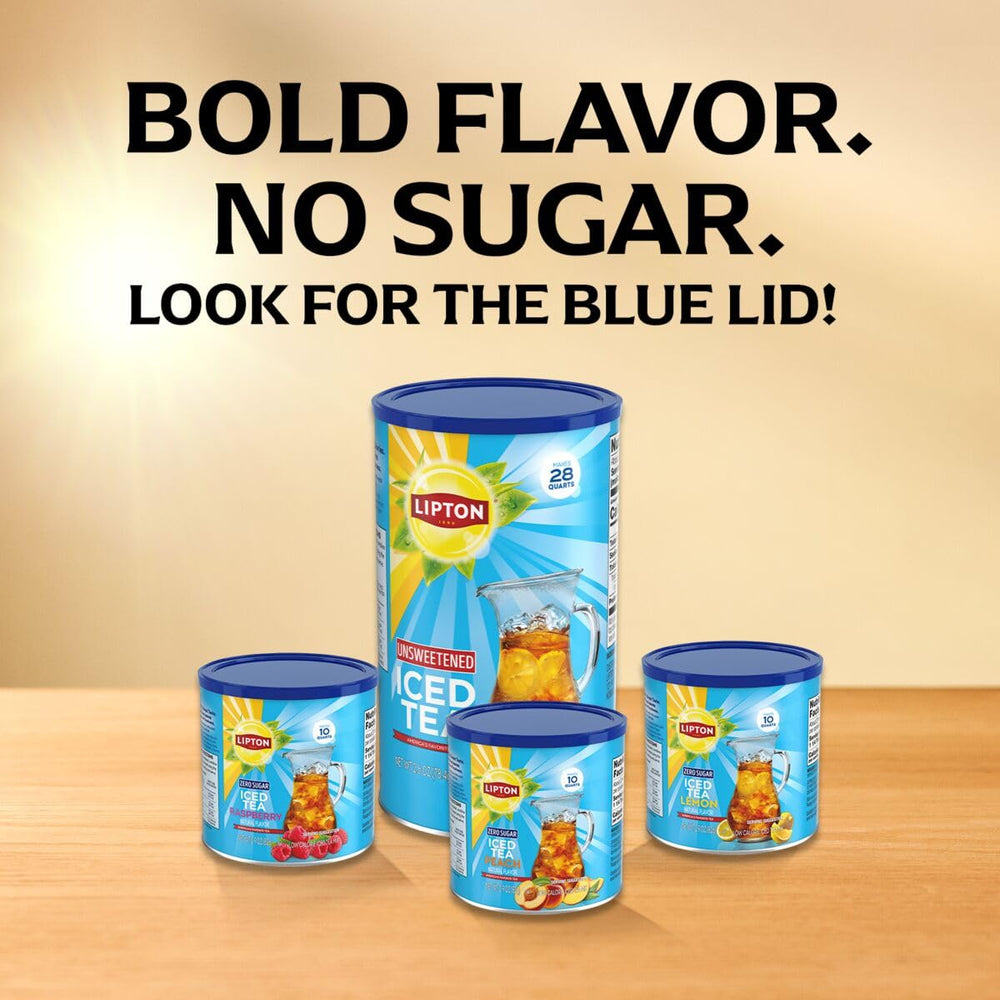 Lipton canister in hand showing size and portion control benefit