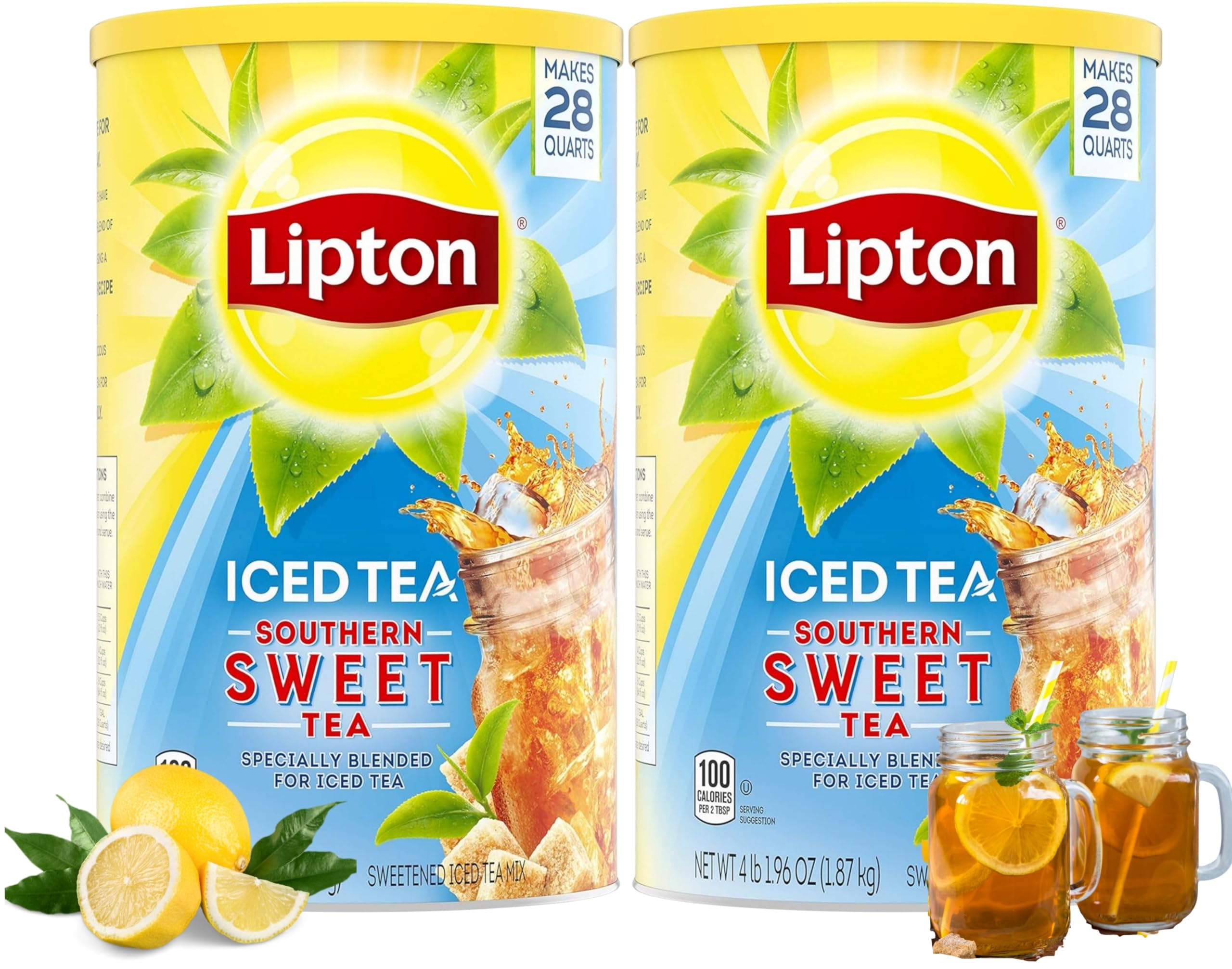 Glasses of Lipton iced tea in lifestyle setting showing family-friendly serving and enjoyment