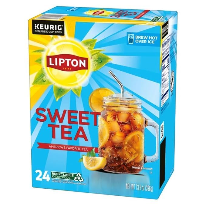 Pitcher and glasses of Lipton iced tea served for gatherings