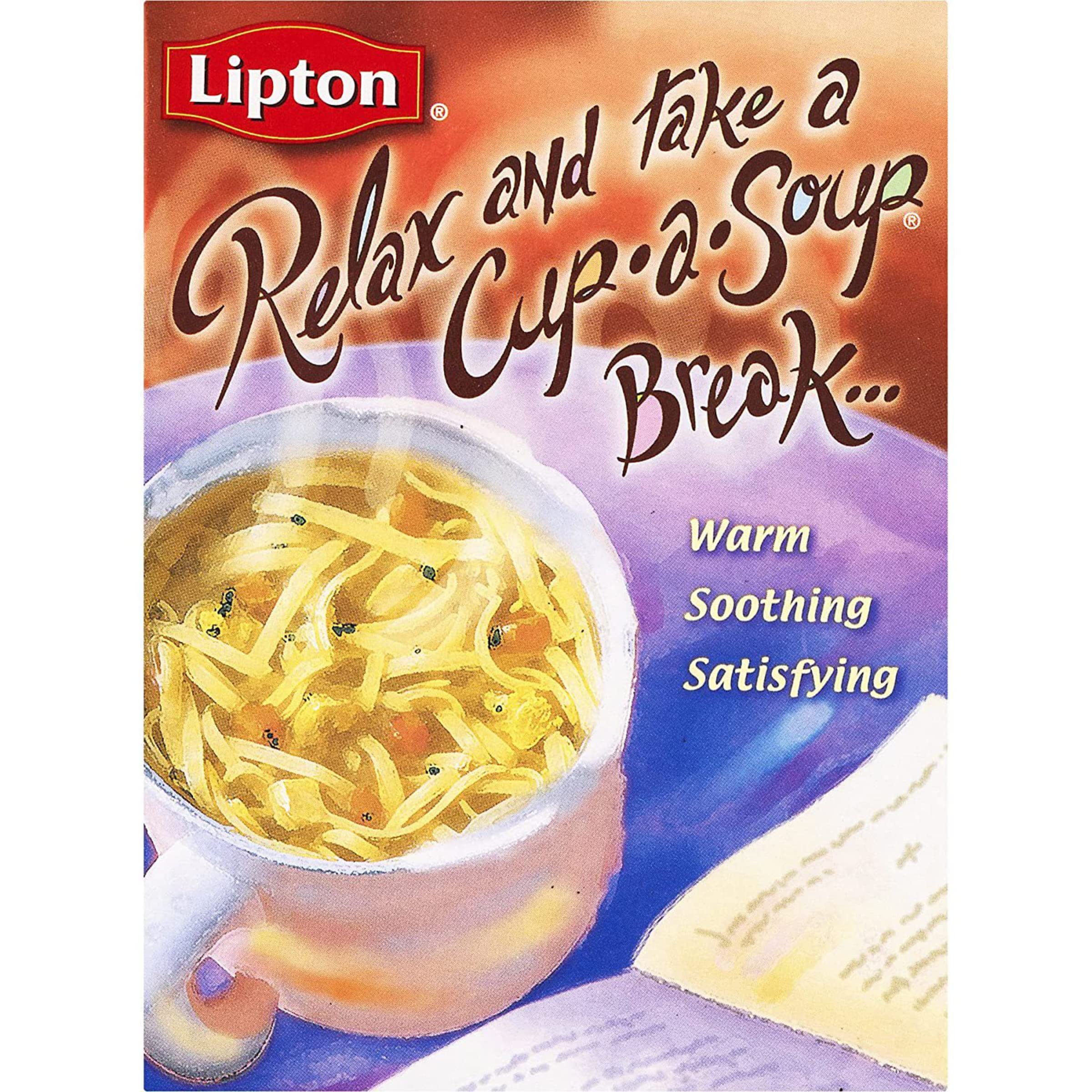 Lipton soup served on kitchen counter suggesting quick snack option