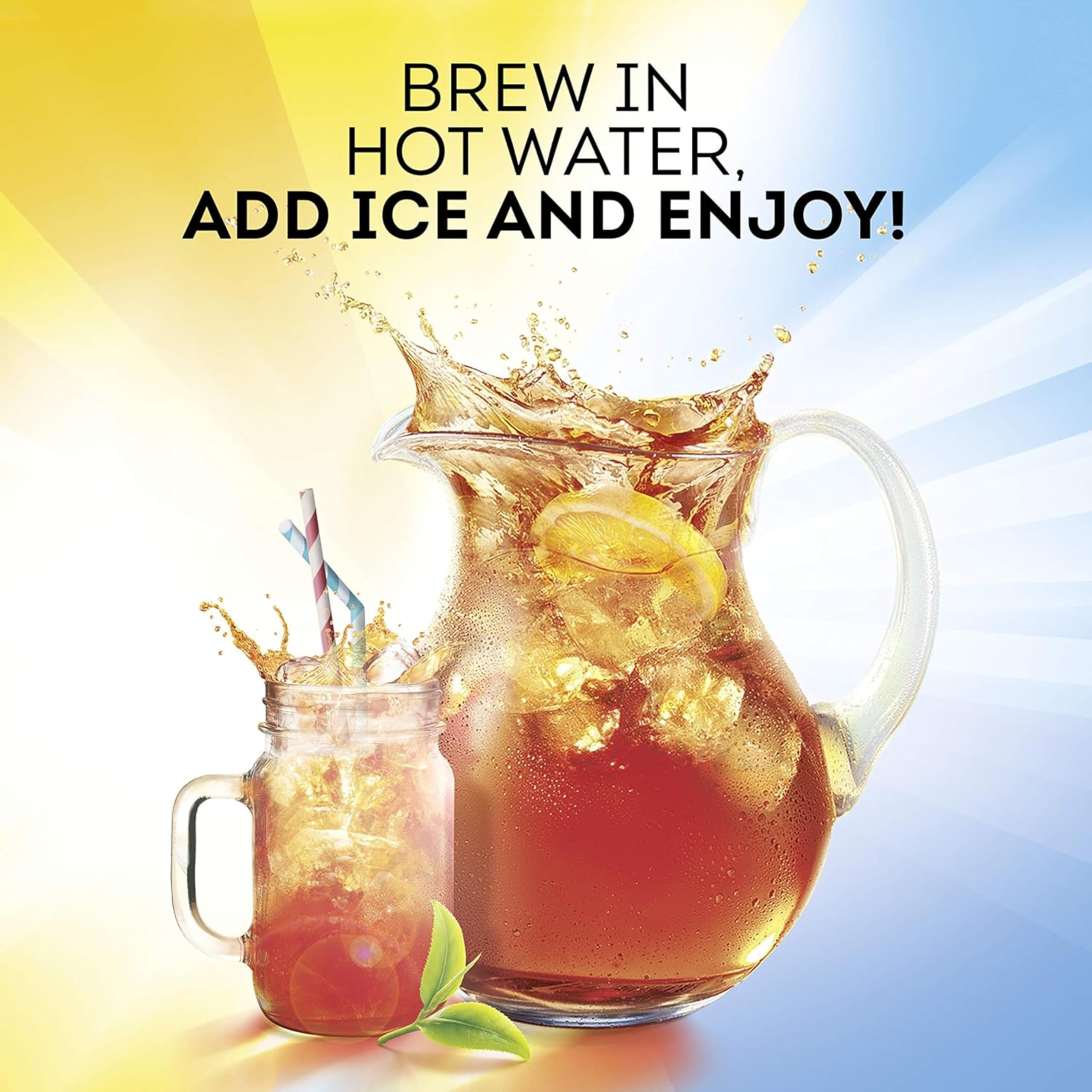 Lipton box held in hand illustrating pack size and portion control benefit
