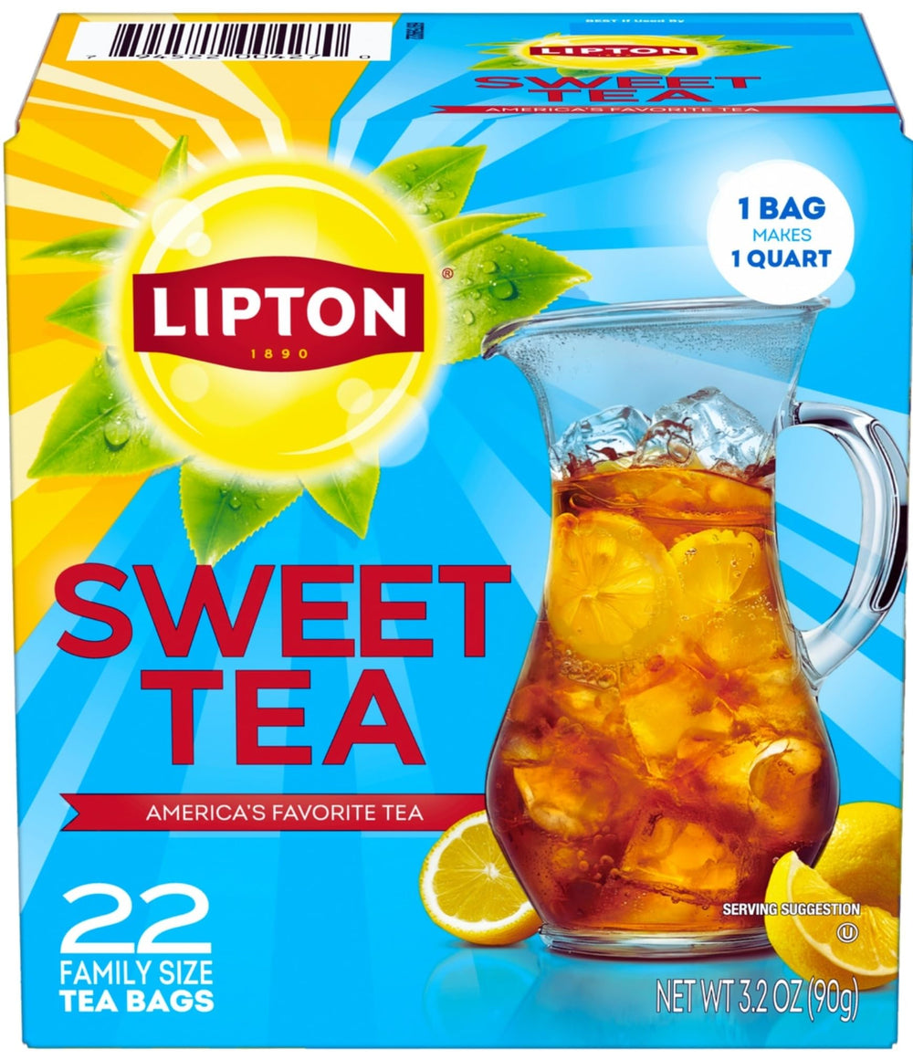 Lipton pouring iced tea into glass with ice for instant refreshment
