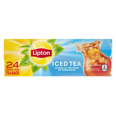 Lipton tea bag close-up of pekoe-cut leaves offering bold flavor