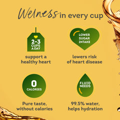 Lipton tea in glass infuser brewing to demonstrate clear color and quick extraction benefit