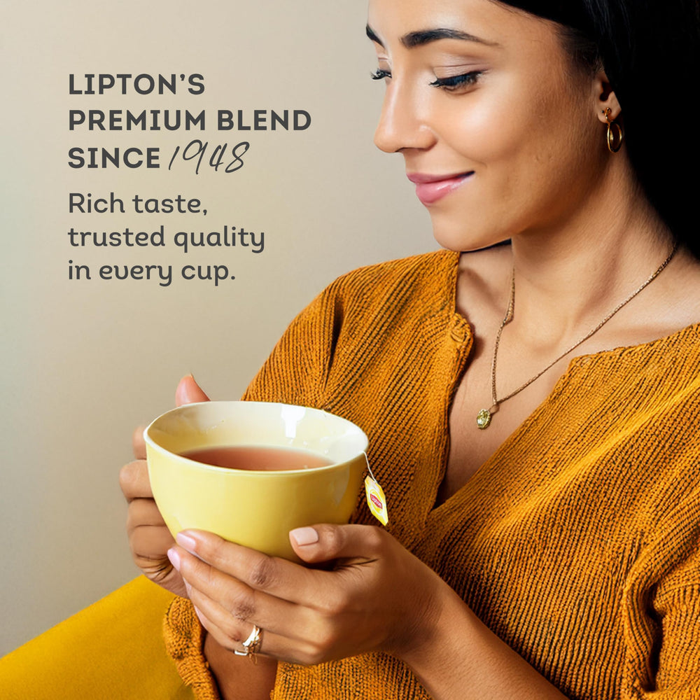 Lipton tea served with milk illustrating strong flavor that holds up