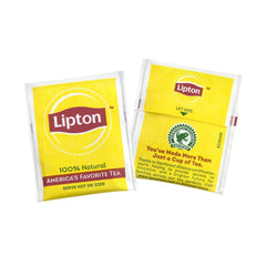 Lipton inner cartons stacked showing 104 per carton and packaging details