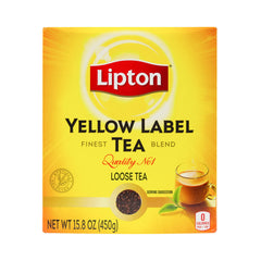 Lipton Yellow Label front packaging showing 450 g pack and clear label for quick identification and freshness