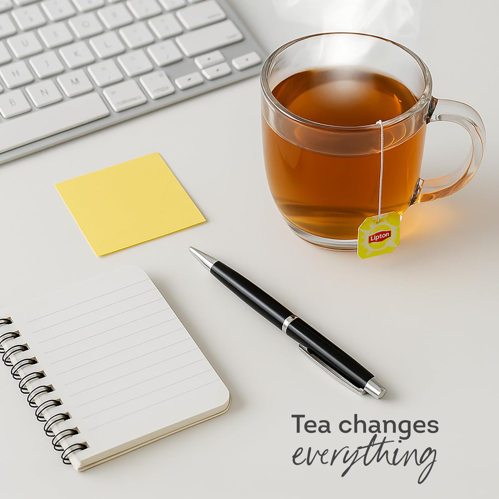 Lipton jar on kitchen counter conveying attractive presentation and reuse