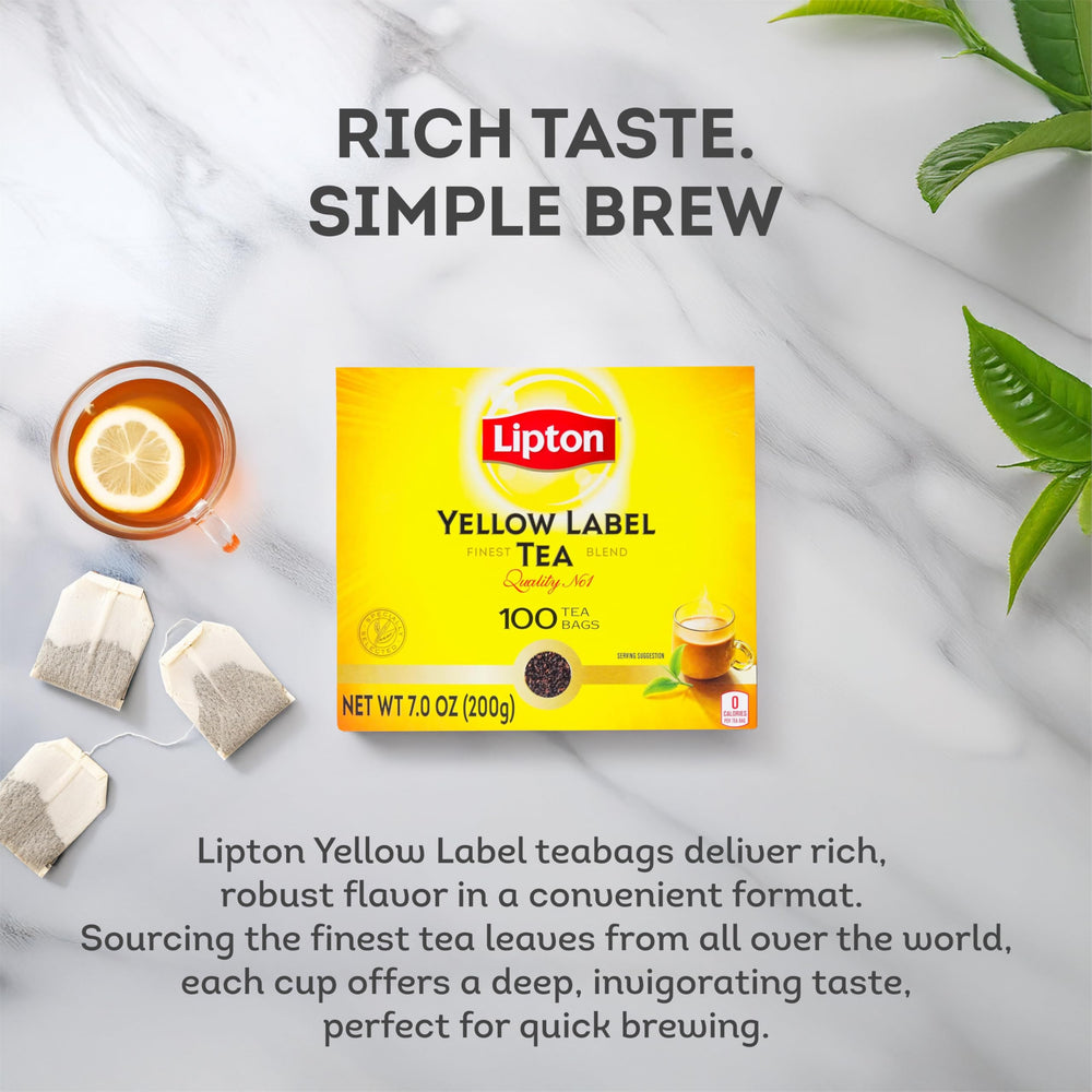Lipton loose leaf detail showing quality leaves and aroma preservation benefit
