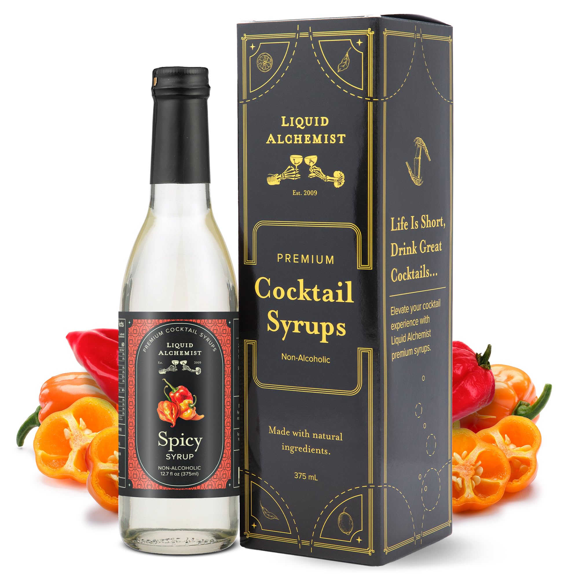 Liquid Alchemist front label view showing brand and spicy habanero flavor benefit