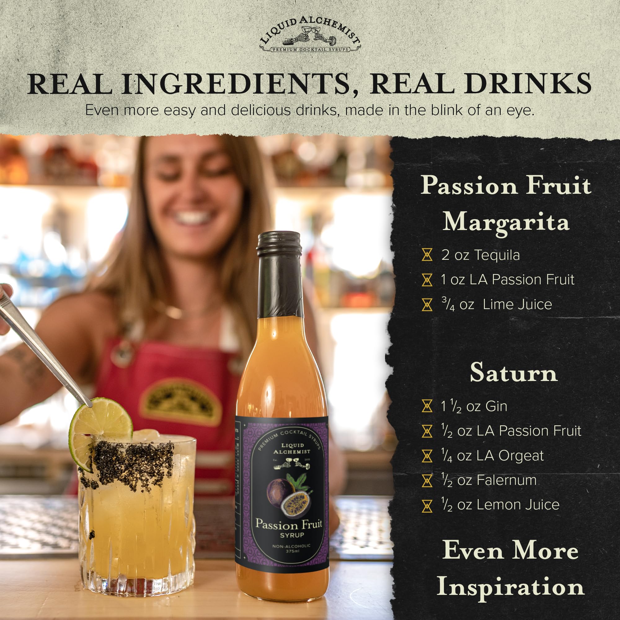 Spread of passion fruit, citrus, and cane sugar showing natural ingredients benefit