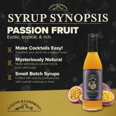 Liquid Alchemist syrup being poured into a shaker to make quick cocktails