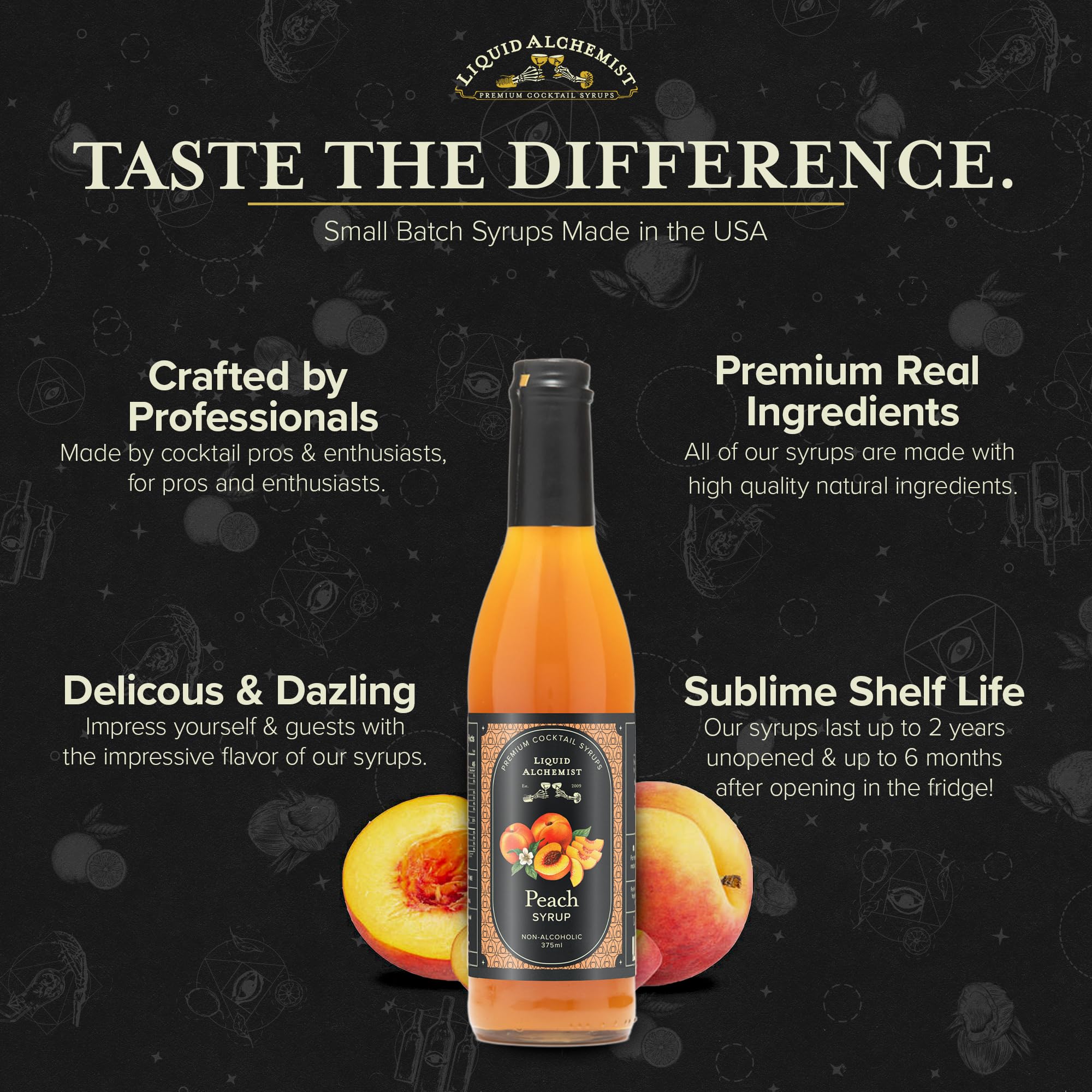 Liquid Alchemist splash into iced tea showing refreshing peach flavor boost