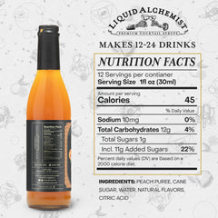 Liquid Alchemist label close-up highlighting natural ingredients and trustworthy sourcing