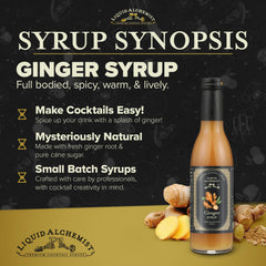 Liquid Alchemist syrup poured over ice demonstrating easy mixing and smooth texture