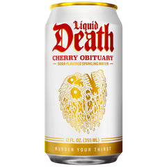 Liquid Death close-up carbonation and bubbles illustrating big soda-style mouthfeel