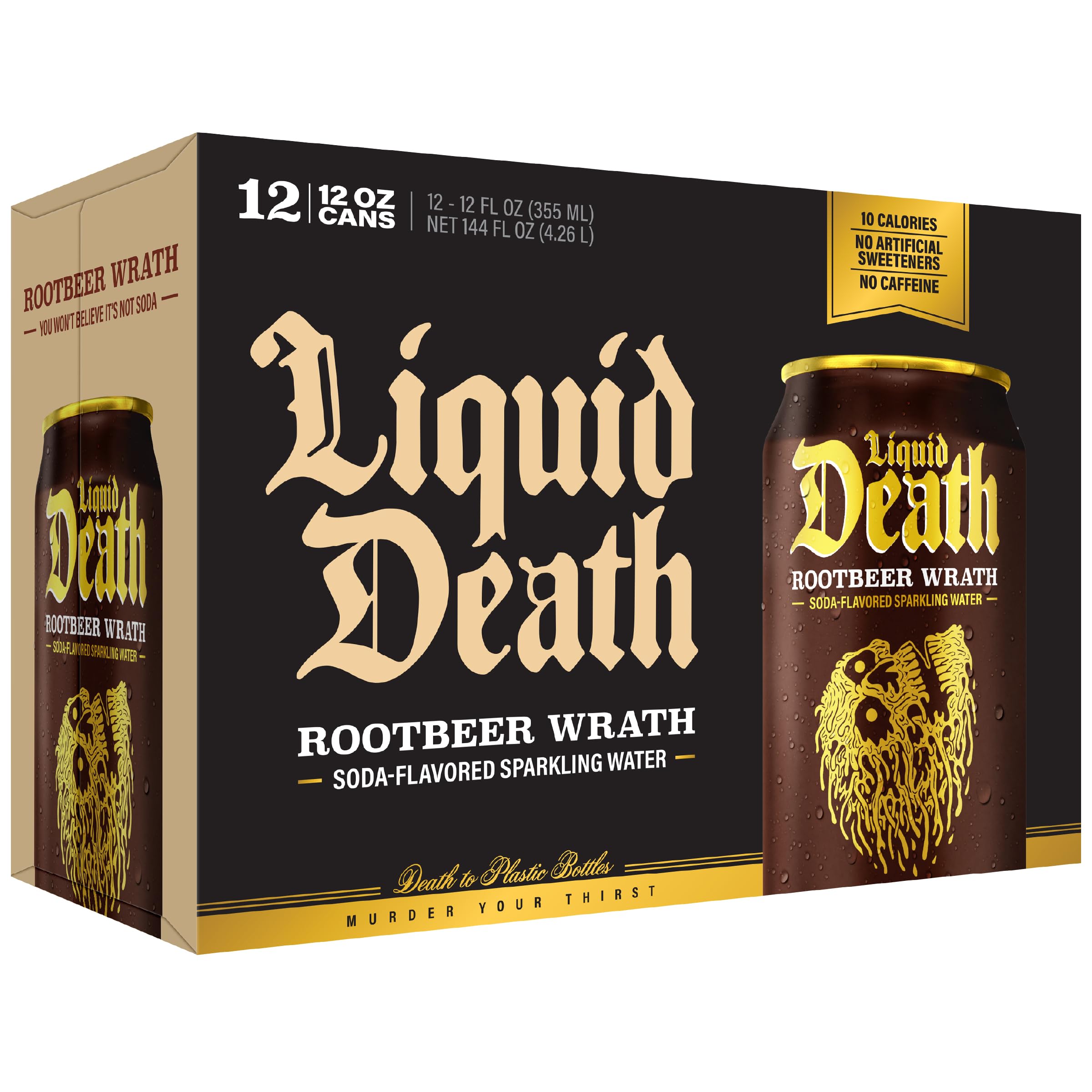 Liquid Death can in hand for size scale and portable soda-alternative benefit
