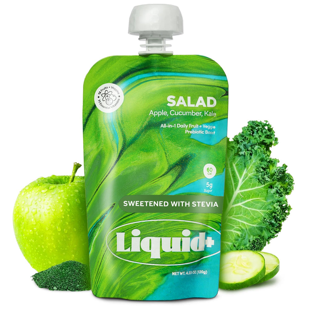 Liquid+ front-of-packaging showing 28-pack and benefits