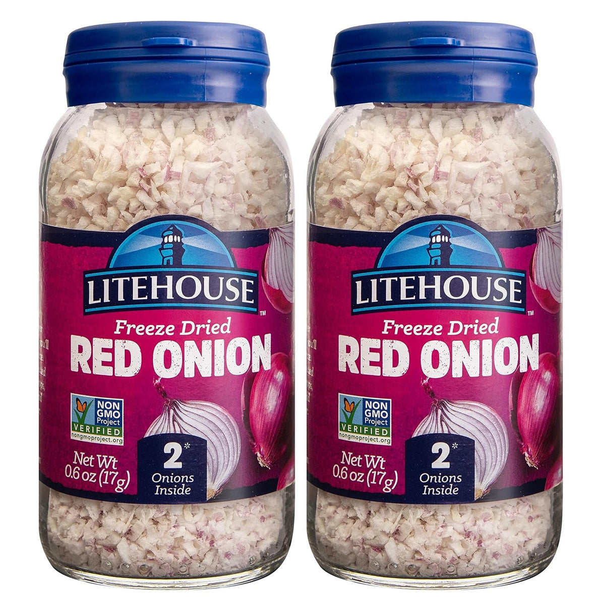LITEHOUSE front packaging showing two 0.60 oz jars and pantry-ready convenience