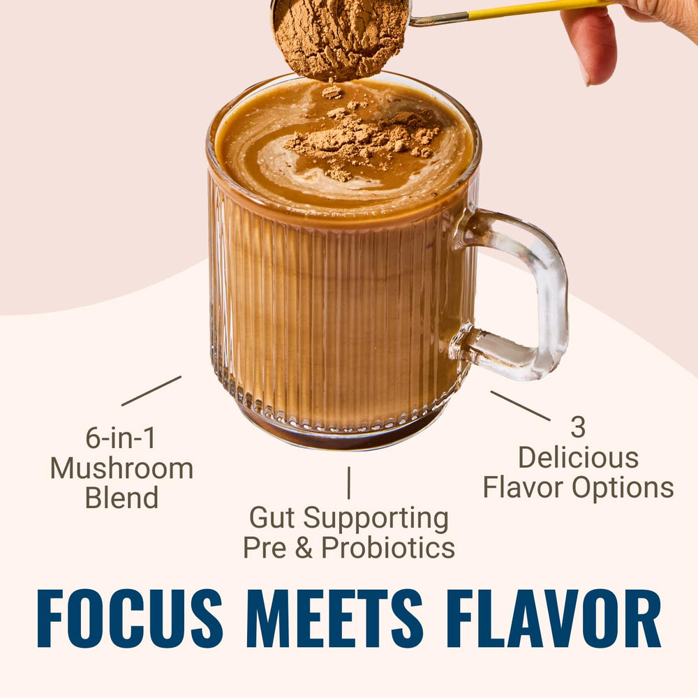 Live Conscious clear label view listing mushroom and gut-support ingredients