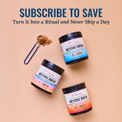 Live Conscious prepared mug emitting steam for gentle daily energy