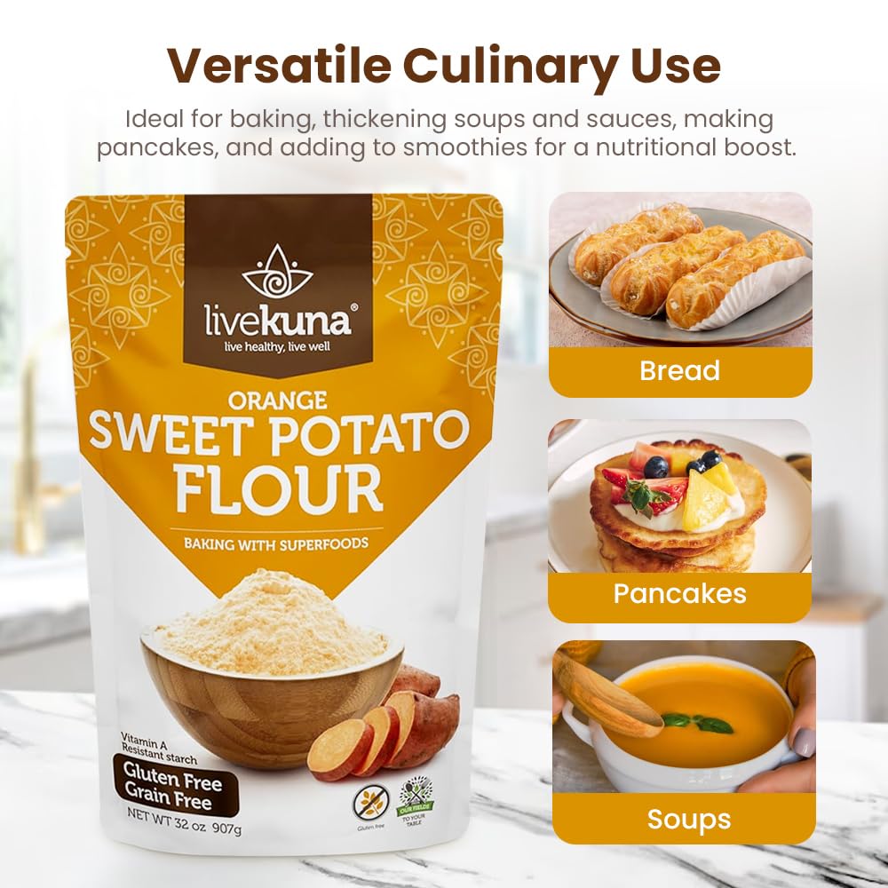 LiveKuna 32 oz bag beside kitchen scale showing accurate portioning benefit